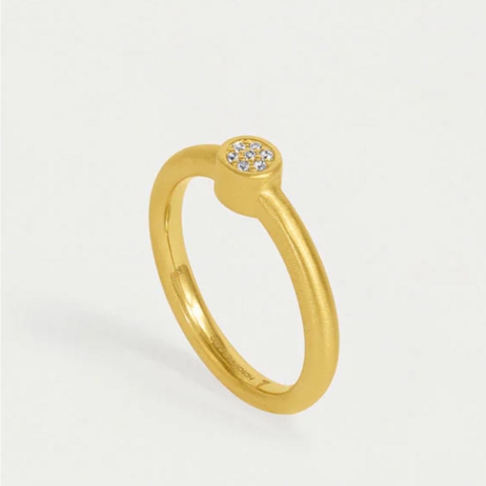 Dean Davidson  Mirabeau Pave’ Gold Stacking Ring with CZ Accent